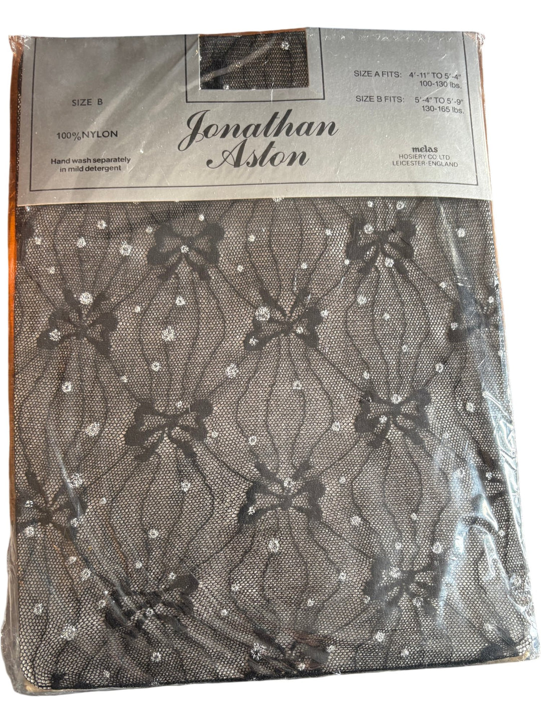 Jonathan Aston Silver Spot Bow Pantyhose - Think Vintage ltd