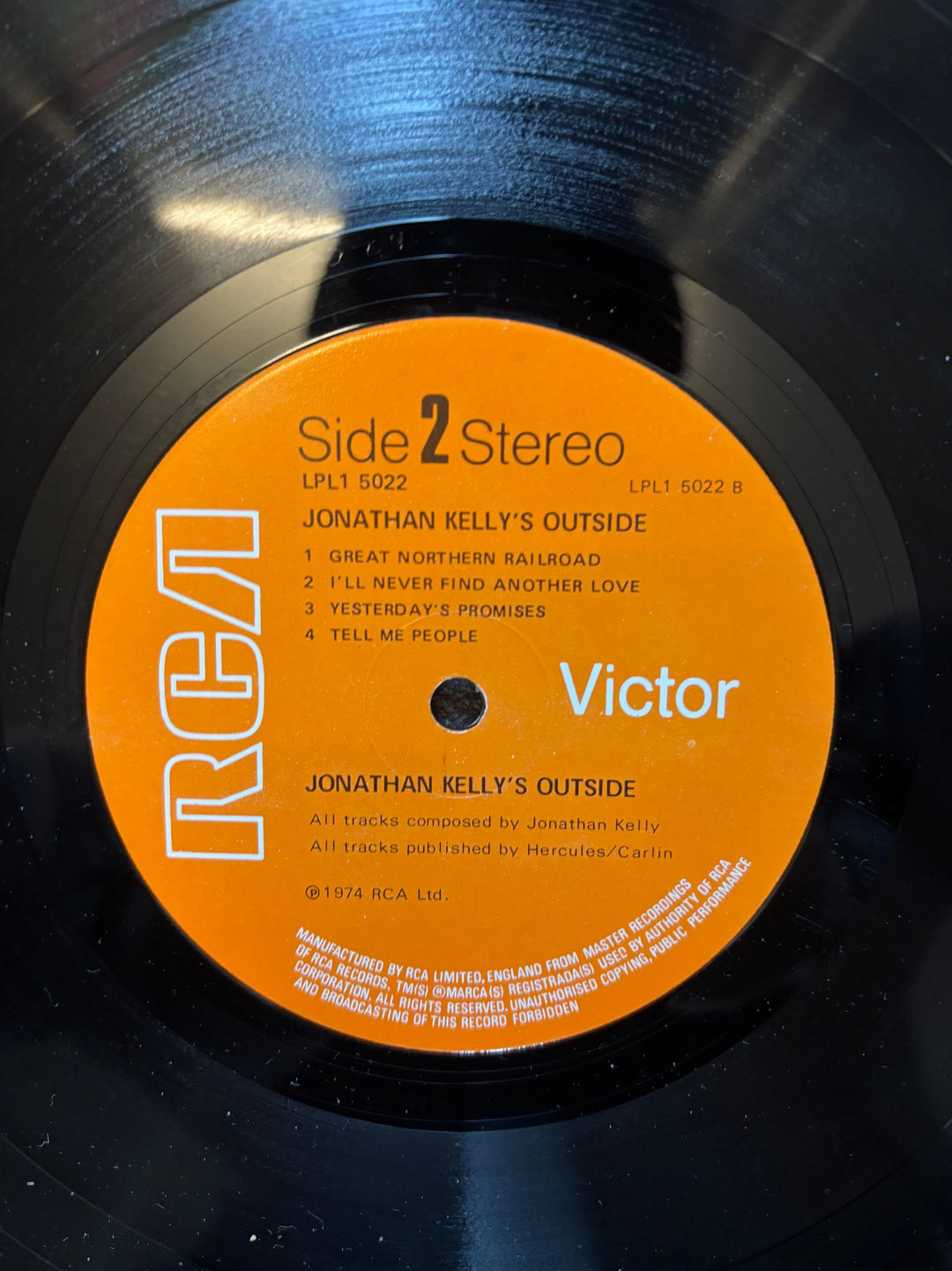Jonathan Kelly's Outside Waiting On You LP - Good - Think Vintage ltd