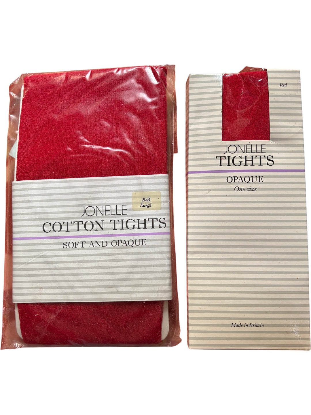 Jonelle Red Cotton Tights - Think Vintage ltd