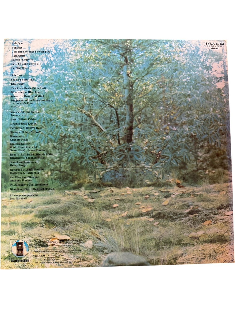 Joni Mitchell "For the Roses" Vinyl Record - Good - Think Vintage ltd