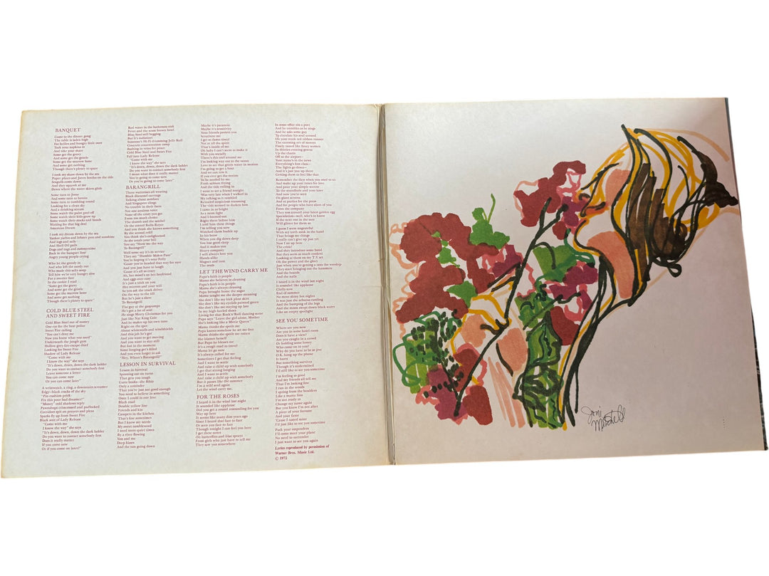 Joni Mitchell "For the Roses" Vinyl Record - Good - Think Vintage ltd