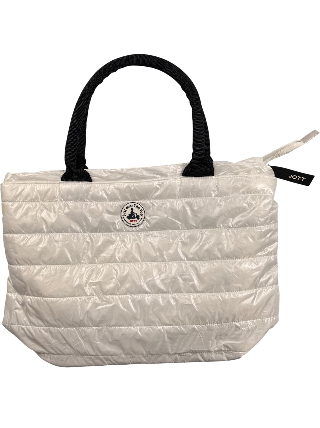 Jott Quilted White Tote Bag - Think Vintage ltd