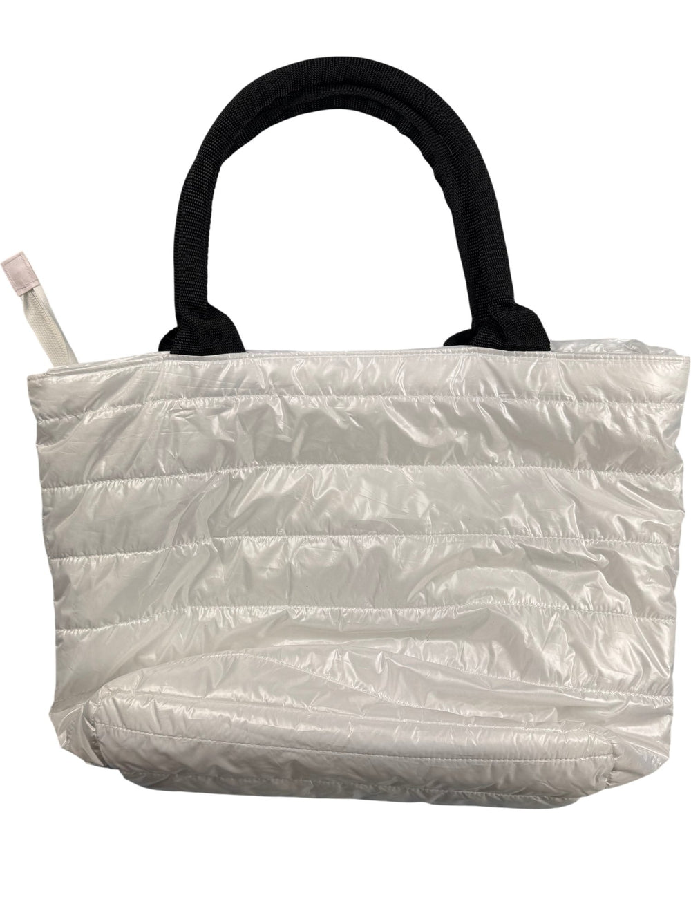 Jott Quilted White Tote Bag - Think Vintage ltd