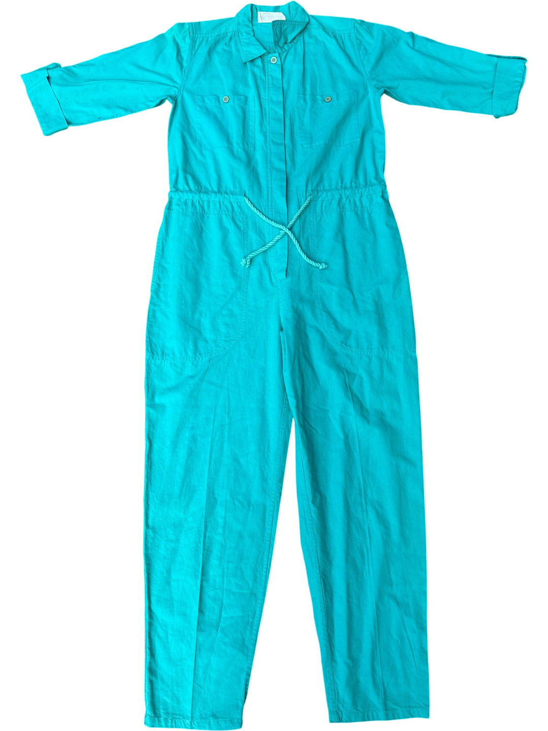 Joules Teal Utility Jumpsuit - M - Think Vintage ltd