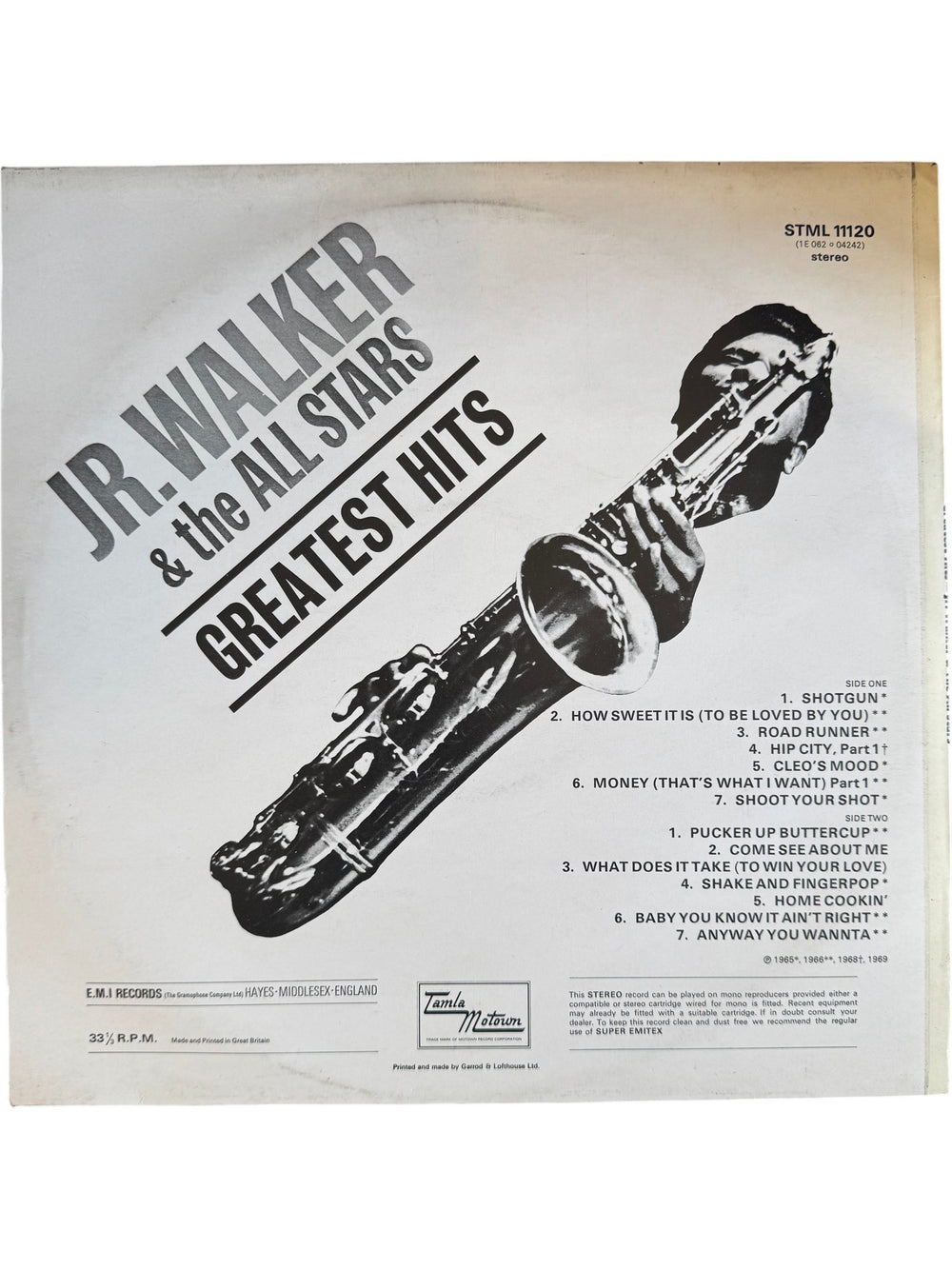 Jr. Walker & The All Stars Greatest Hits LP - Very Good - Think Vintage ltd