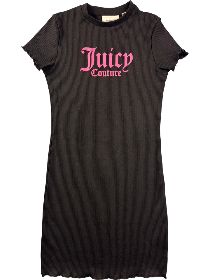 Juicy Couture Black Ribbed Dress - XS - Think Vintage ltd