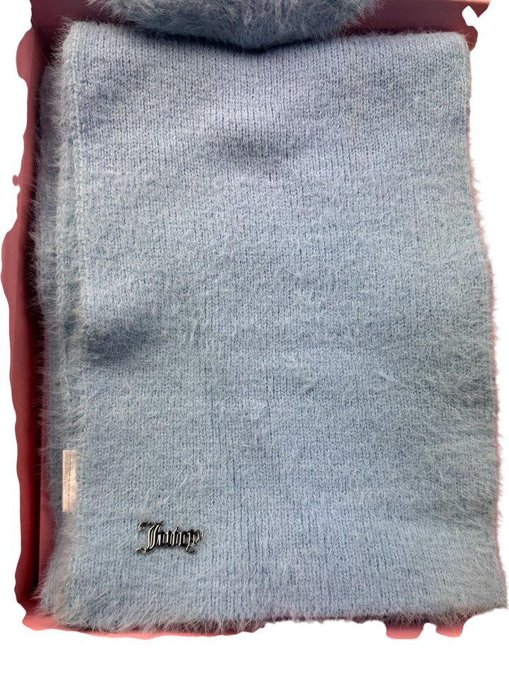Juicy Couture Blue Beanie and Scarf Set - Think Vintage ltd