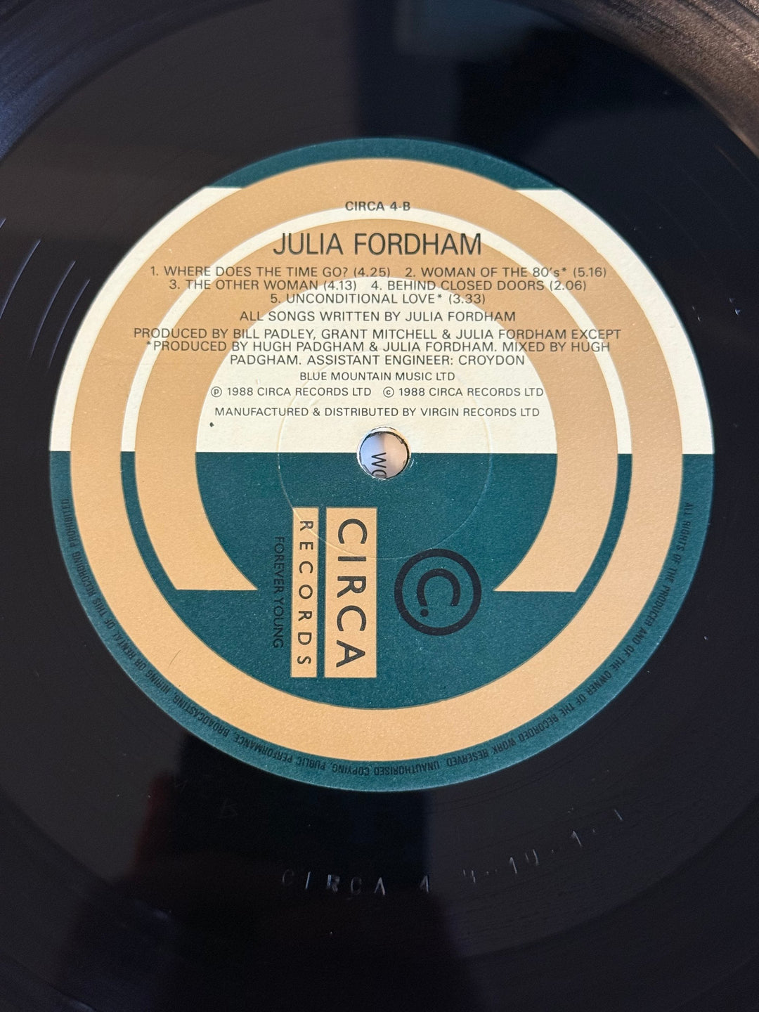 Julia Fordham 1988 Circa Records LP Album - Think Vintage Online Ltd