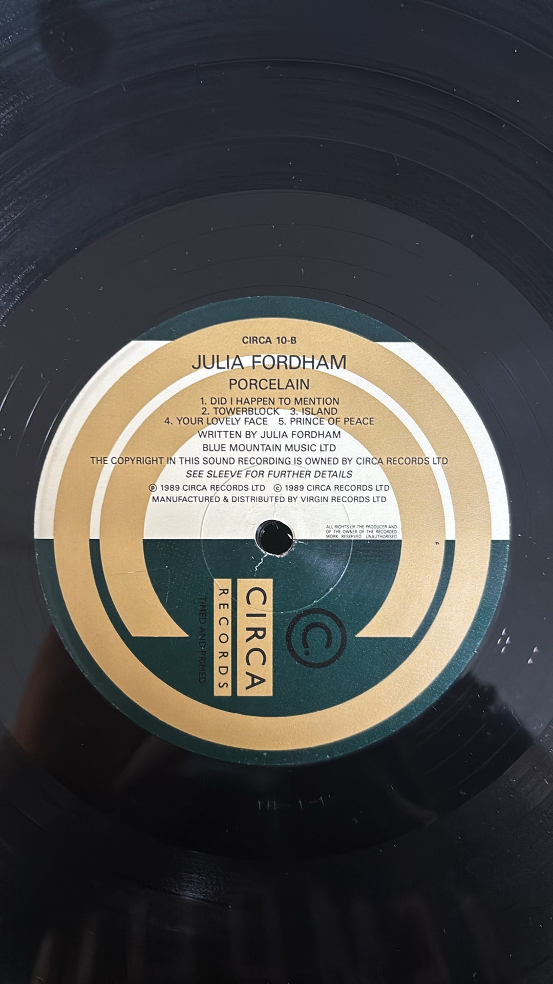 Julia Fordham Porcelain Album - Think Vintage Online Ltd