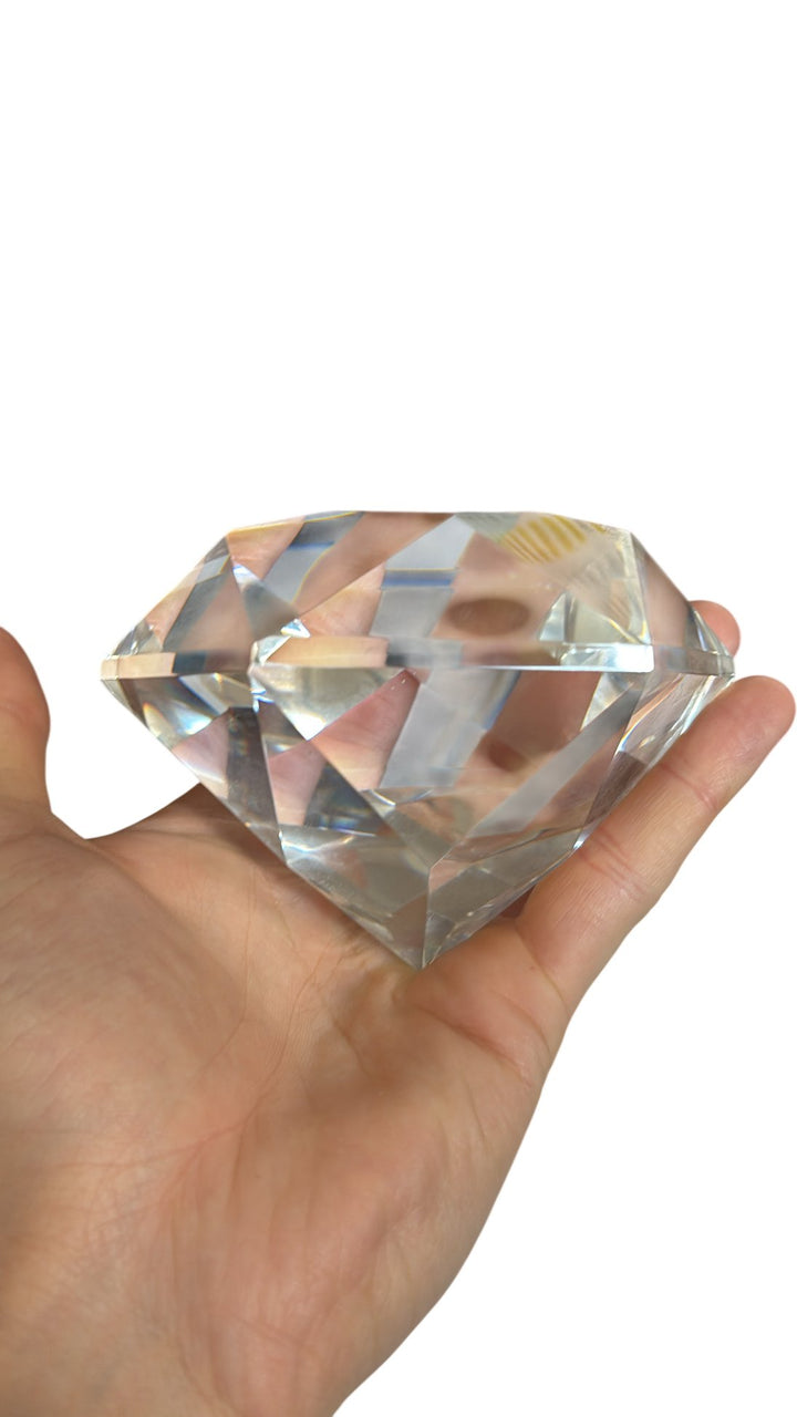 Julien Macdonald Star Hand Cut Glass Paperweight Collectable Diamond Gem - Think Vintage ltd