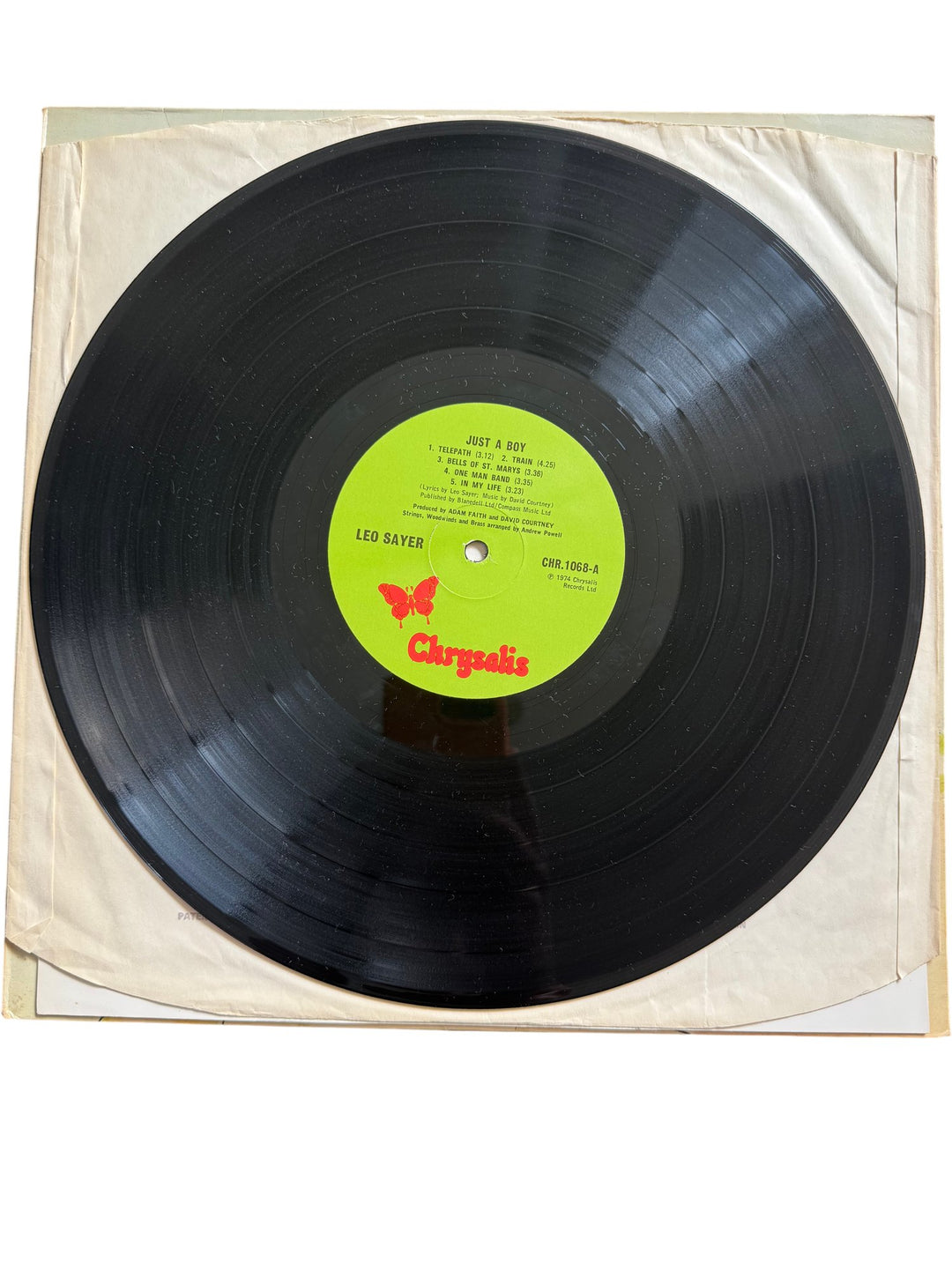 Just A Boy Leo Sayer Vinyl Record - Fair - Think Vintage ltd