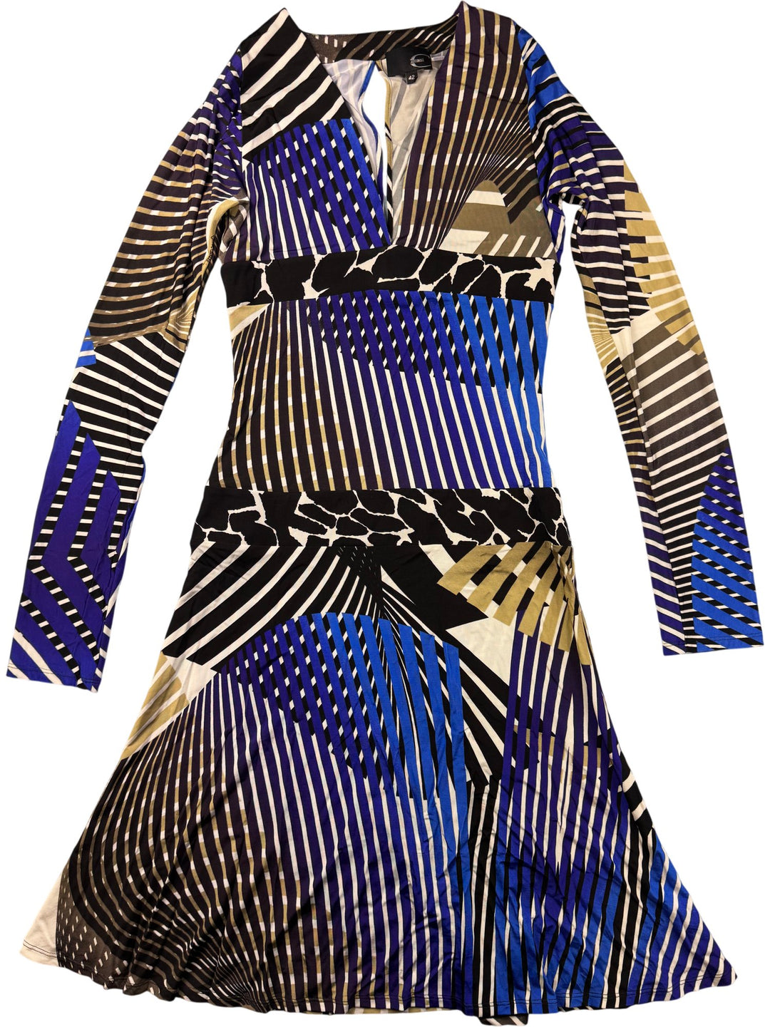 Just Cavalli Long Sleeved Graphic Dress - S - Think Vintage ltd