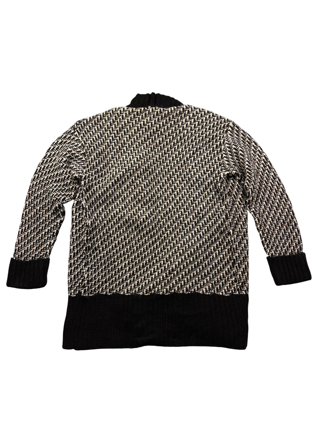 Kaleidoscope Black and White Acrylic Cardigan - XL - Think Vintage Online Ltd