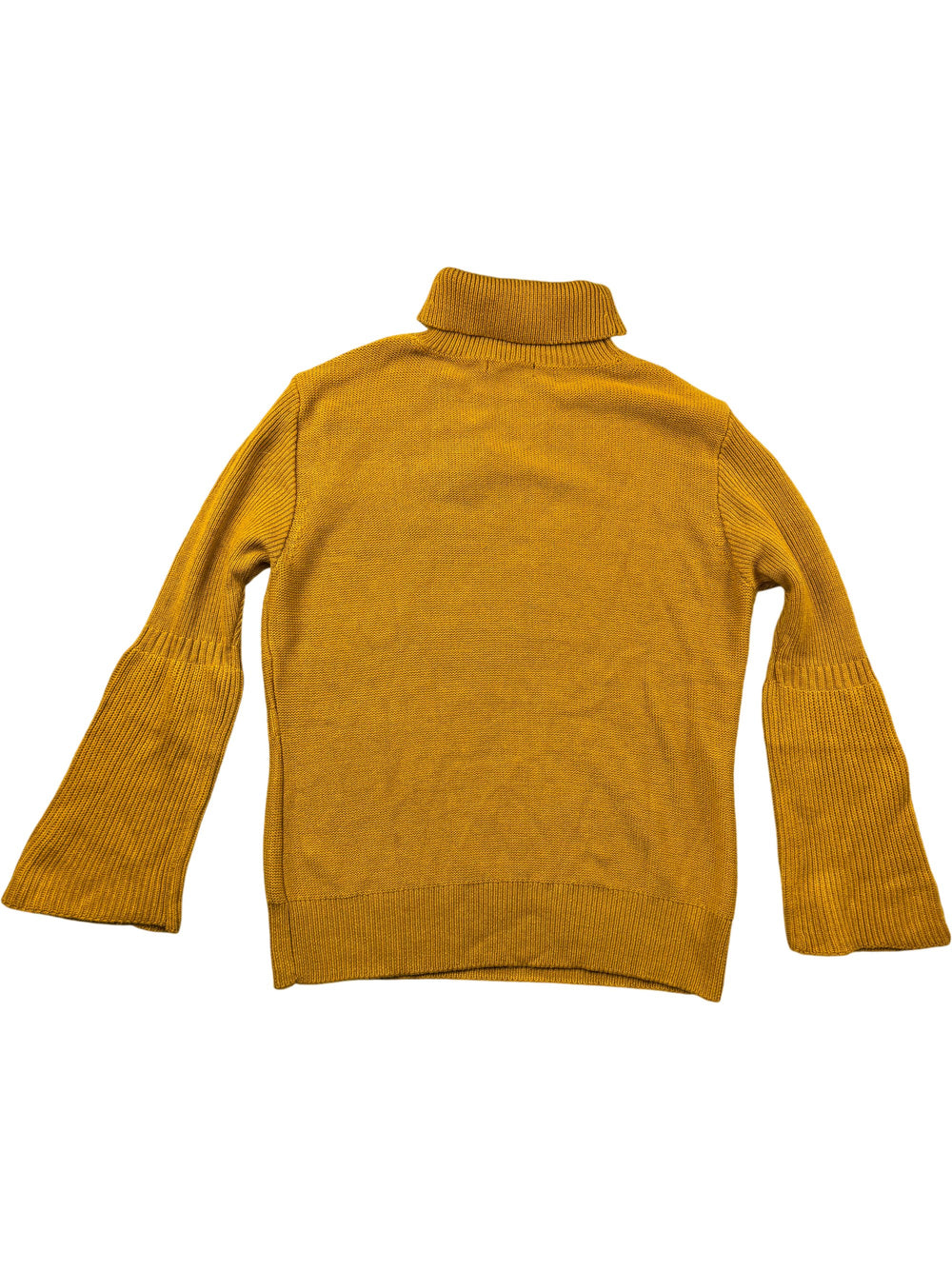 Kaleidoscope Textured Mustard Roll Neck Sweater - L - Think Vintage Online Ltd