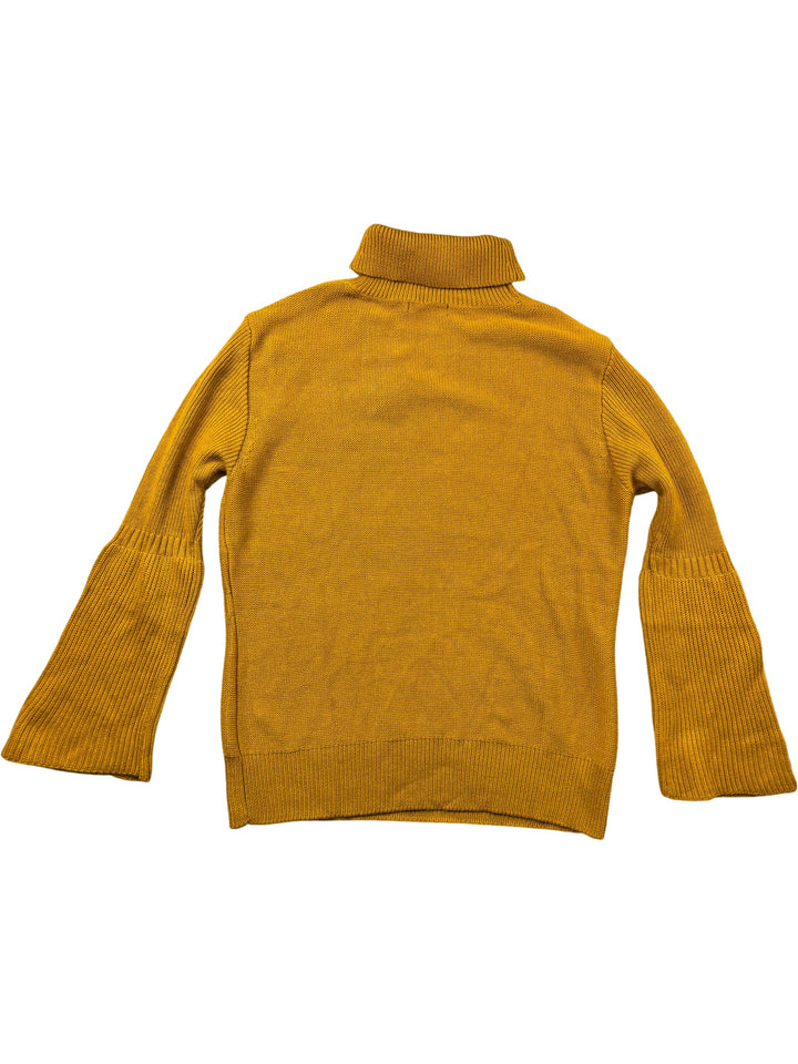 Kaleidoscope Textured Mustard Roll Neck Sweater - L - Think Vintage ltd