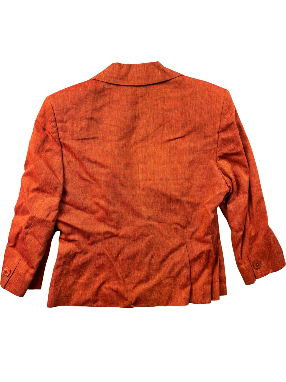 Kaliko Orange Buttoned Sport Jacket - M - Think Vintage ltd