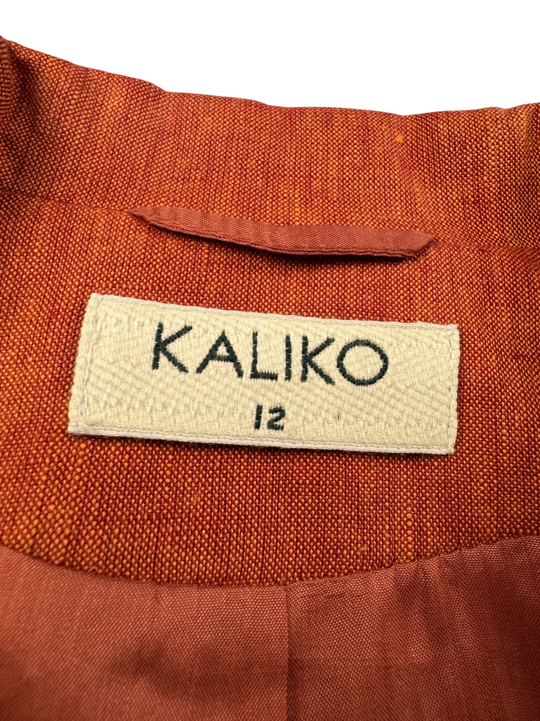 Kaliko Orange Buttoned Sport Jacket - M – Think Vintage ltd