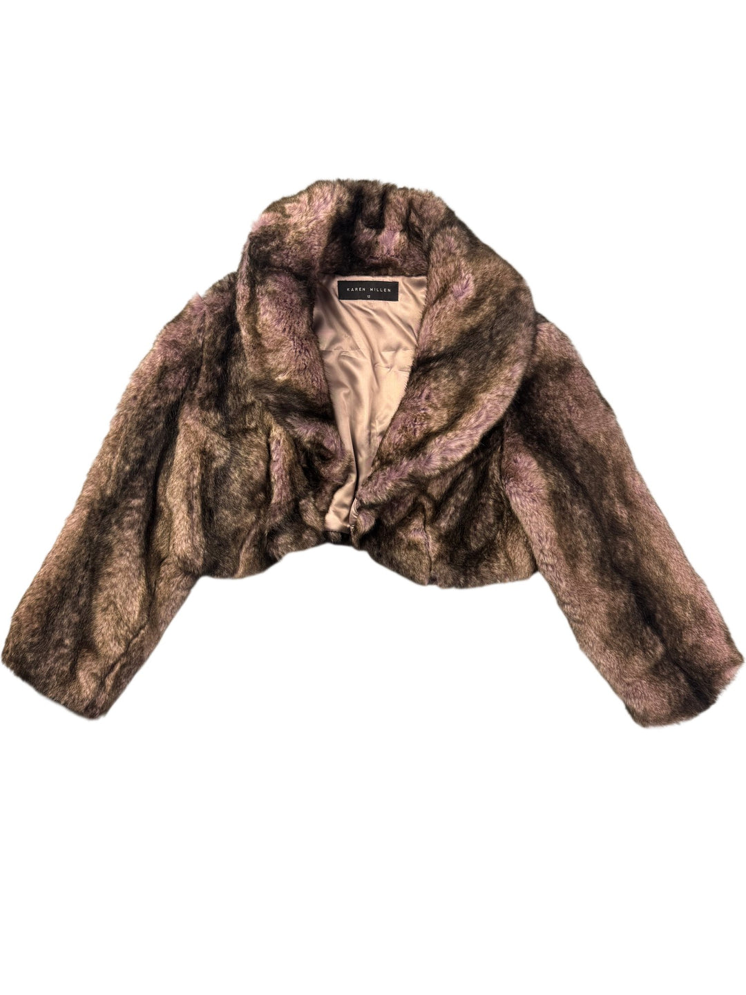 Karen Millen Faux Fur Bolero Jacket - XS/S - Think Vintage ltd