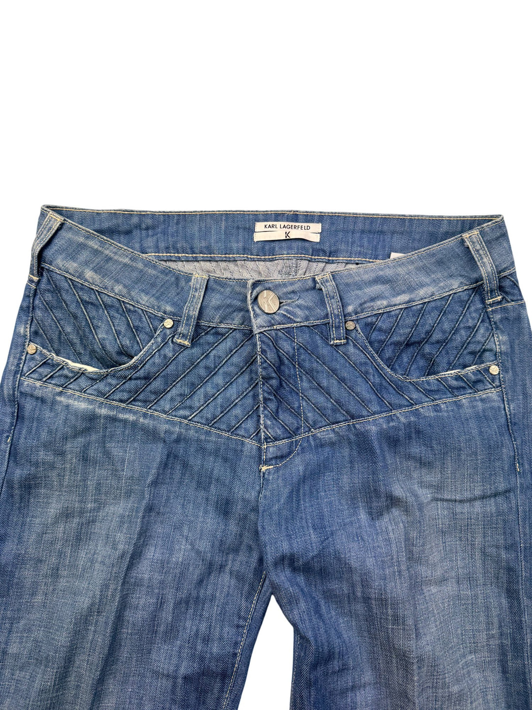 Karl Lagerfeld Denim Flared Jeans - W30 - Think Vintage ltd
