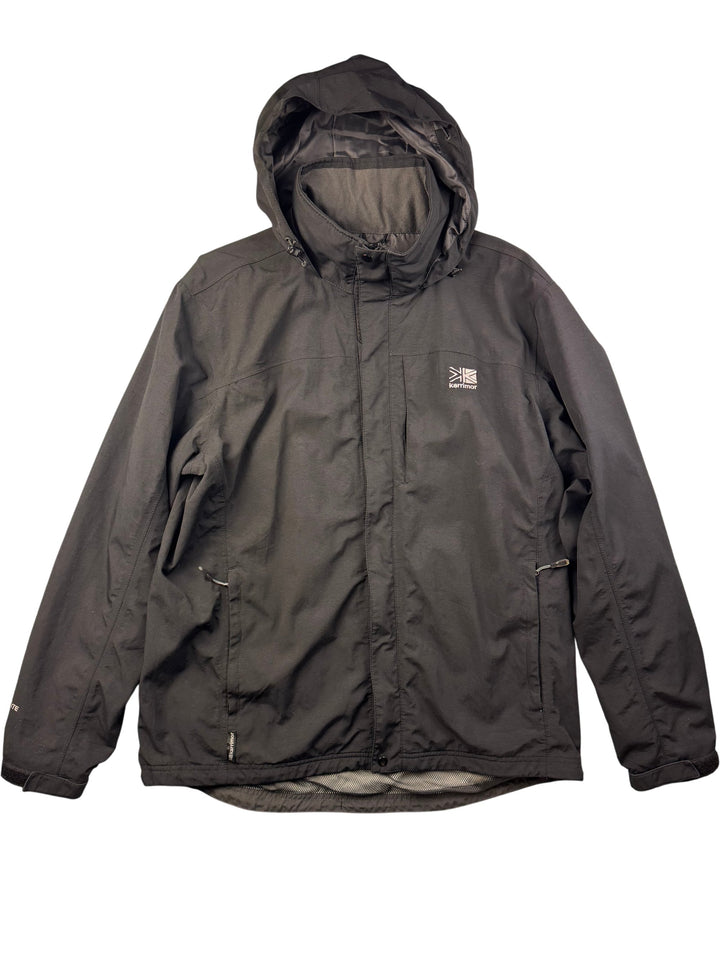 Karrimor Black Hooded Rain Coat - XL - Think Vintage Online Ltd