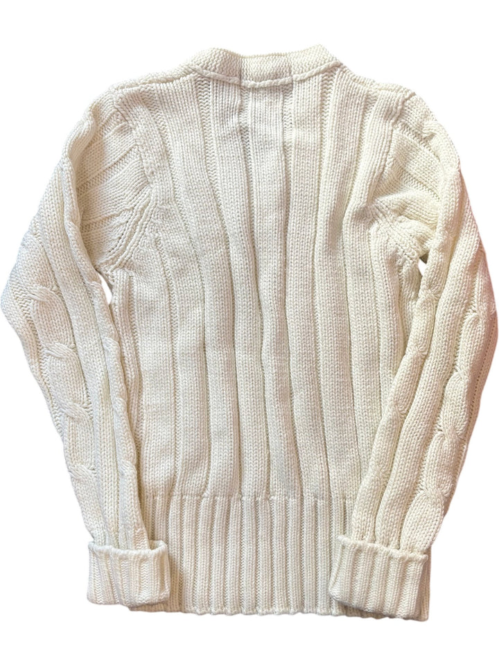 Ken Barrington Cable Knit Cricket Jumper - Age 11/12 - Think Vintage ltd