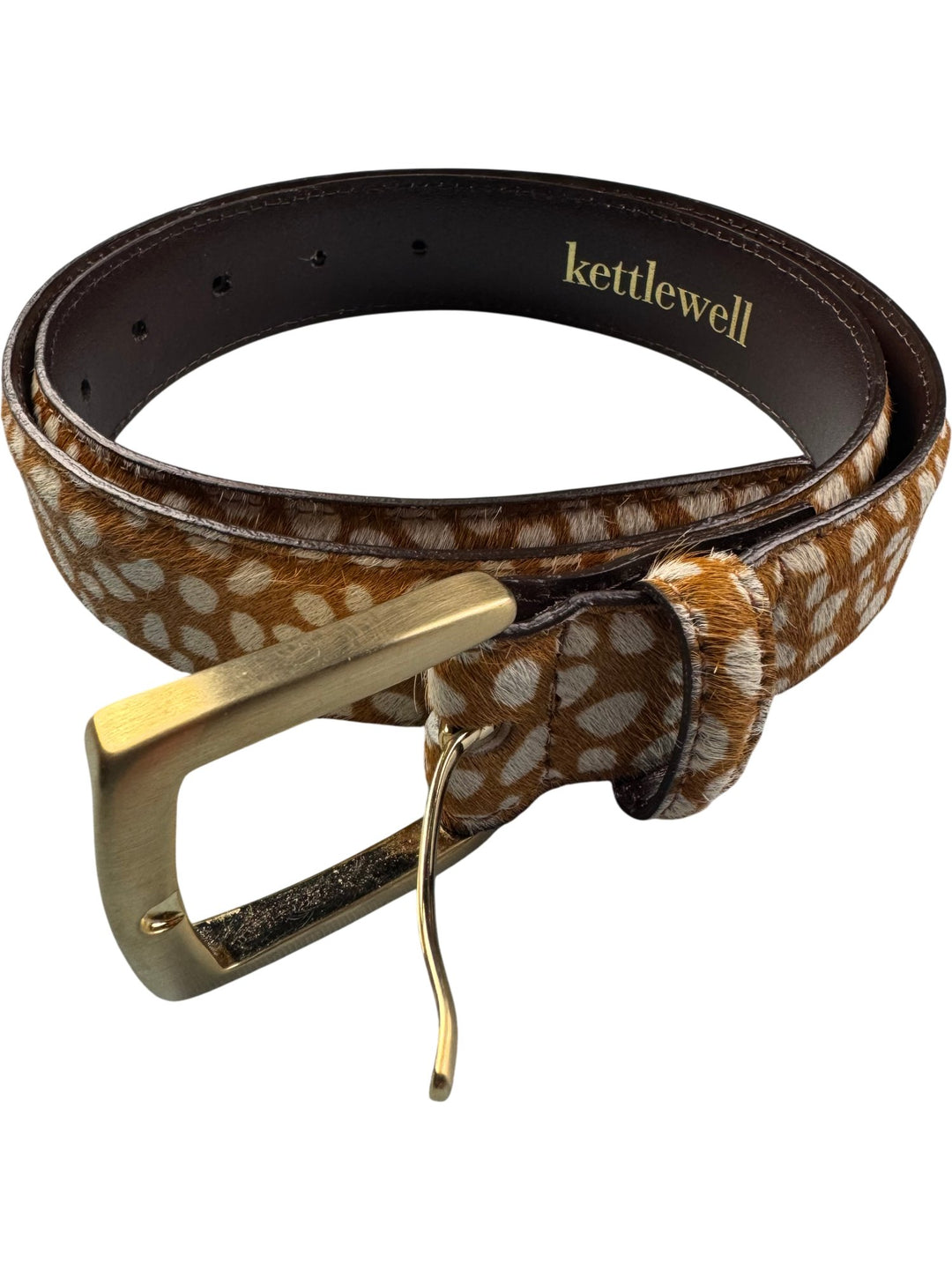 Kettlewell Leather Patterned Belt - Think Vintage ltd