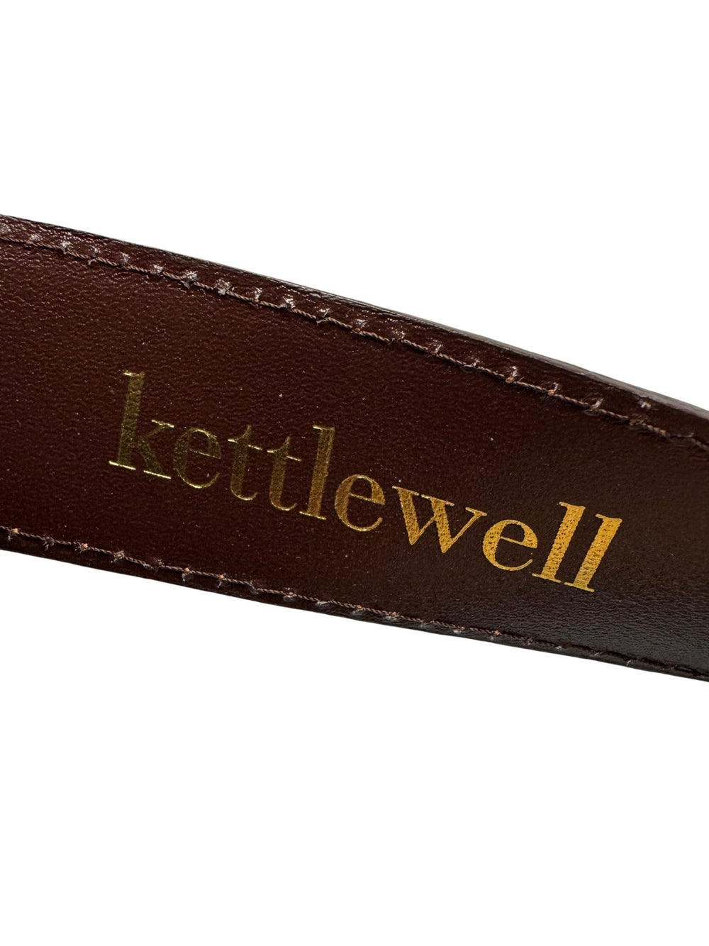 Kettlewell Leather Patterned Belt - Think Vintage ltd