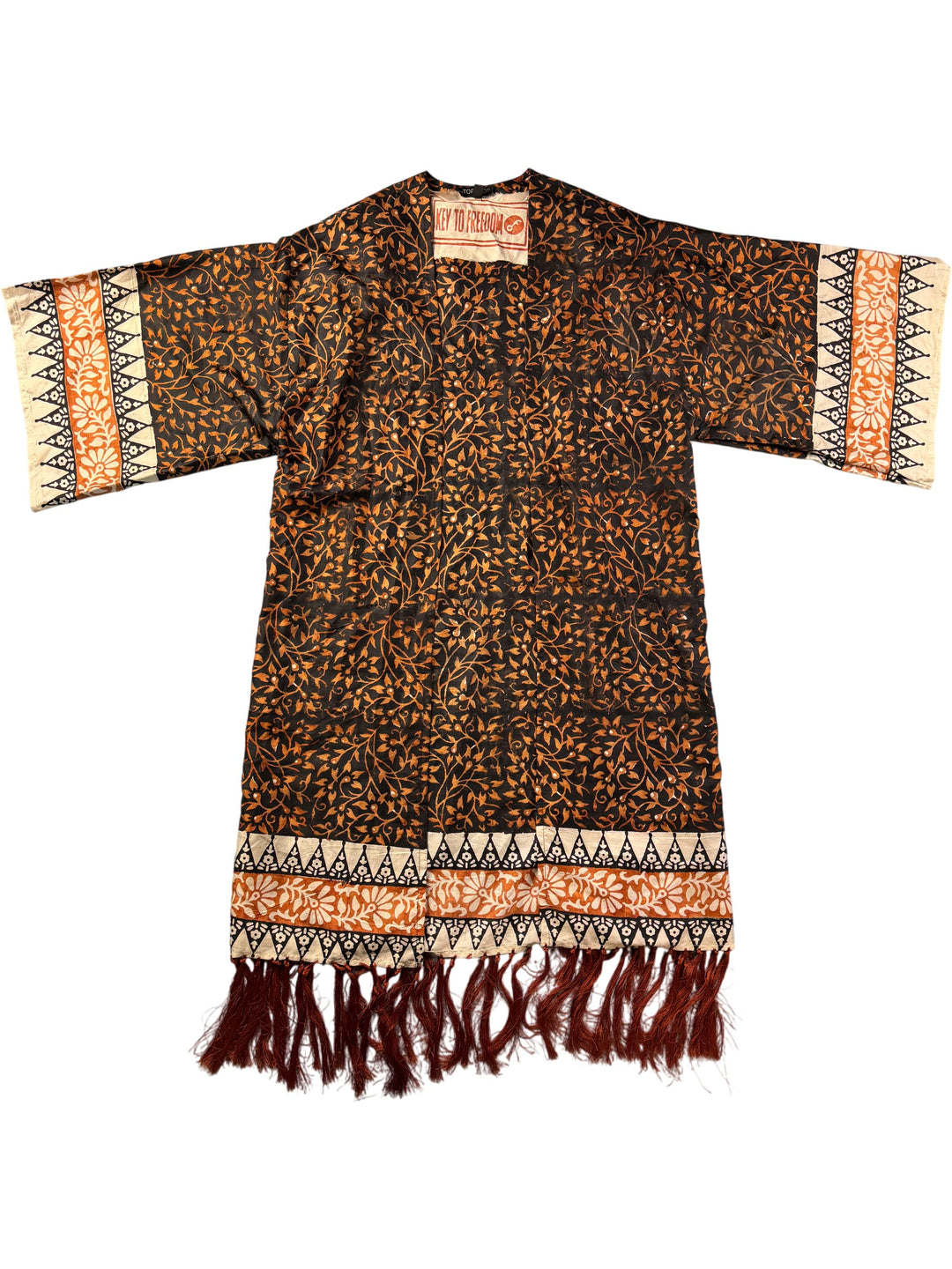 Key To Freedom Kimono - L - Think Vintage