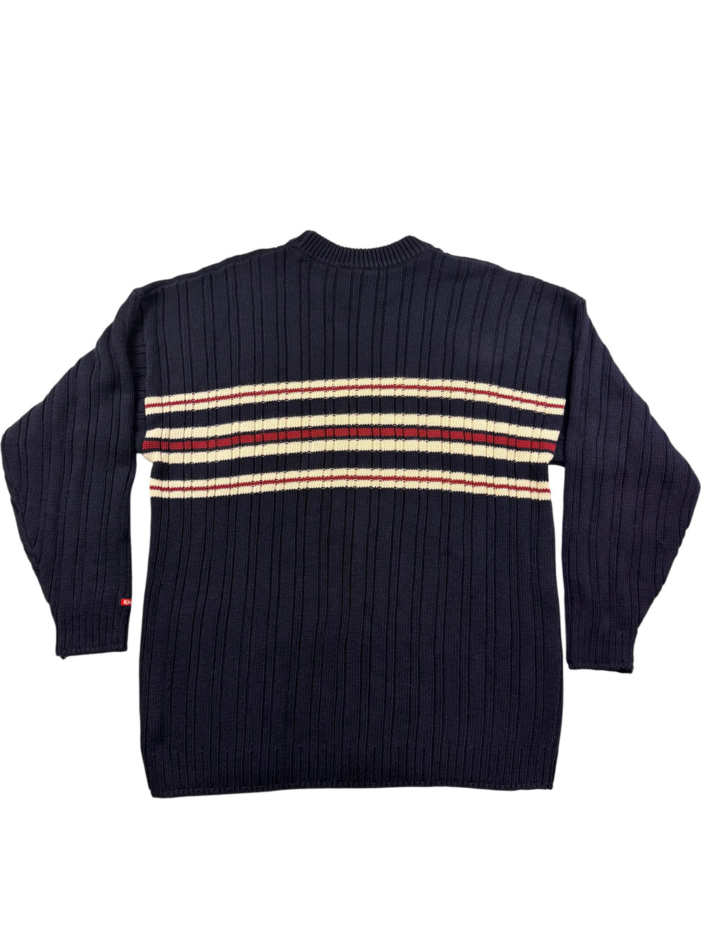 Kickers Navy Striped Sweater - XL - Think Vintage