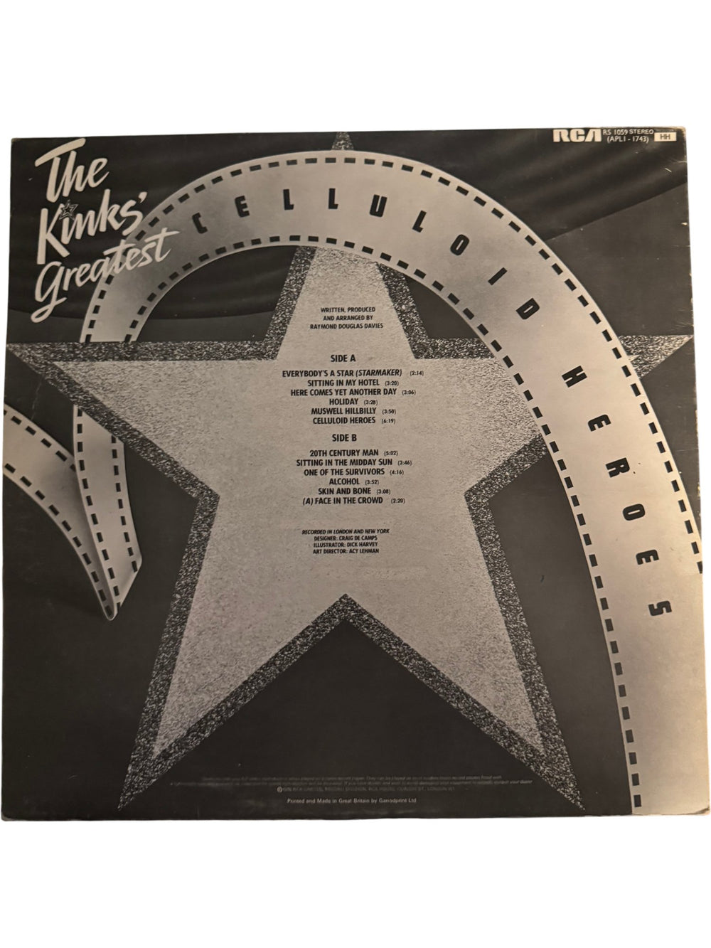 Kinks Celluloid Heroes Vinyl Record - Good - Think Vintage ltd