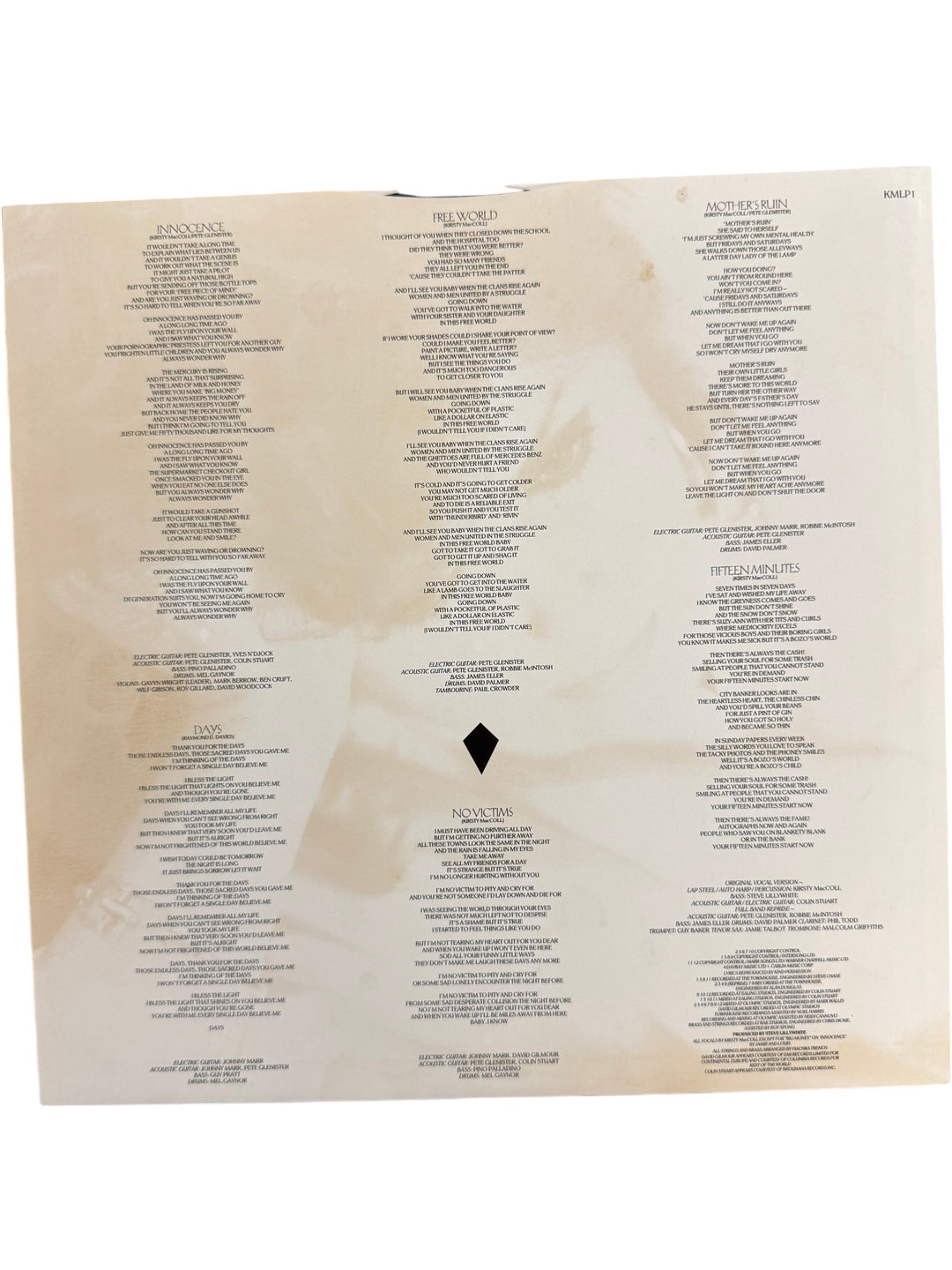 Kirsty MacColl 'Kite' Album Vinyl - Think Vintage ltd