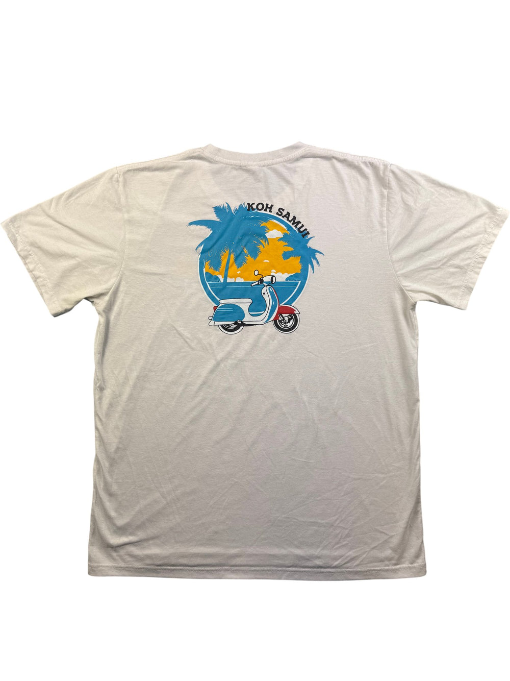 Koh Samui Scooter Print T-Shirt - M - Think Vintage ltd