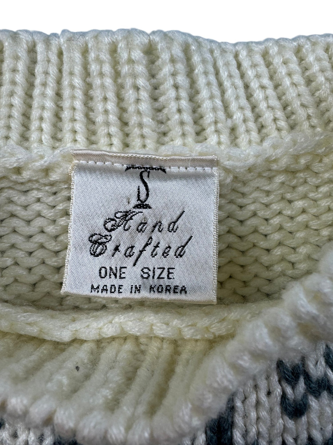 Korean Handcrafted Floral Knit Sweater - M/L