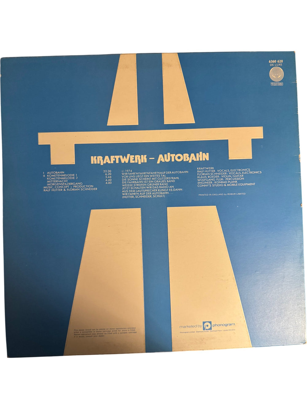 Kraftwerk Autobahn Vinyl Record - Good - Think Vintage ltd