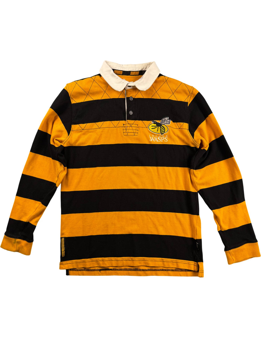 Kukri London Wasps Striped Rugby Shirt - S - Think Vintage ltd