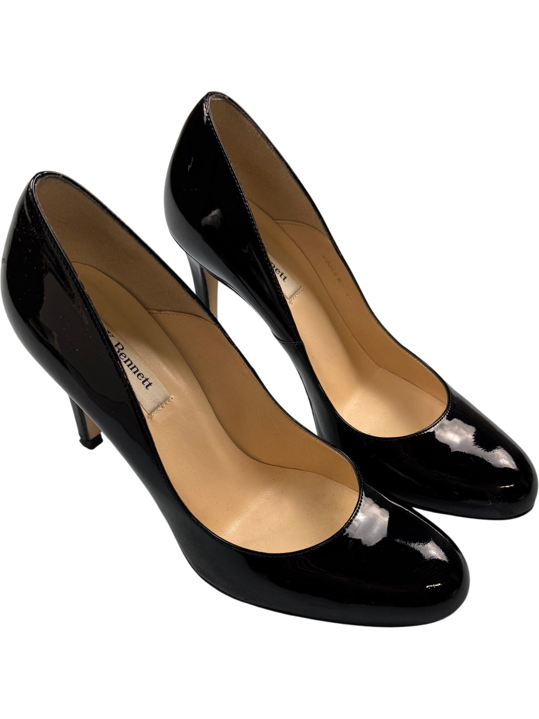 L.K. Bennett Black Leather Heels - Size 4 - Think Vintage ltd