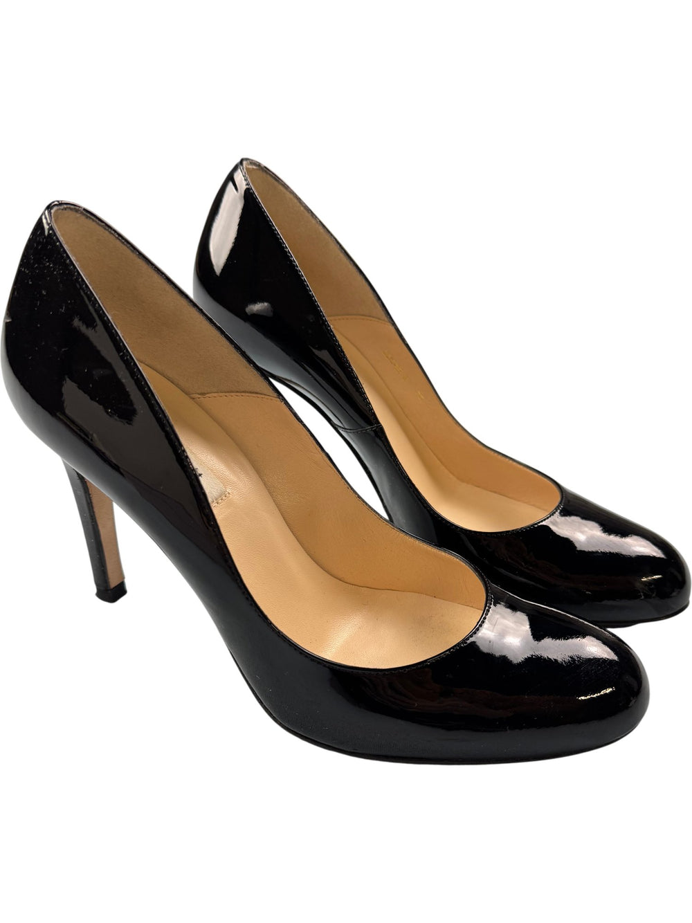 L.K. Bennett Black Leather Heels - Size 4 - Think Vintage ltd