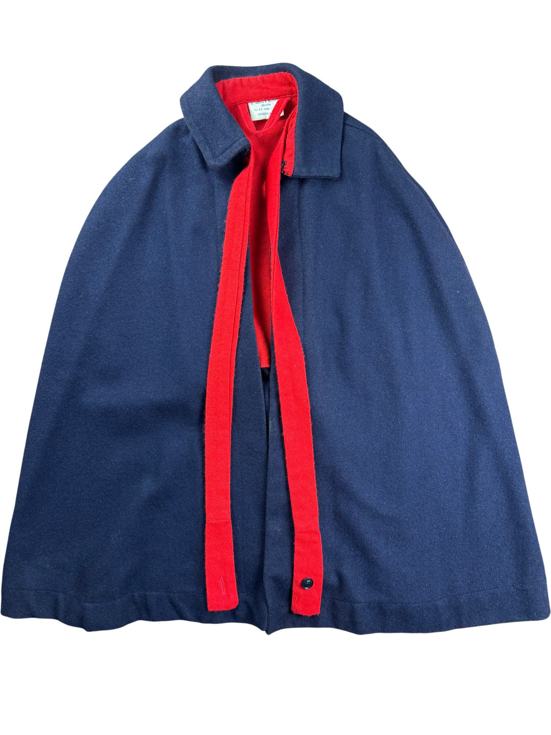 L. Wells & Co. London Navy Red Cape - S/M - Think Vintage ltd