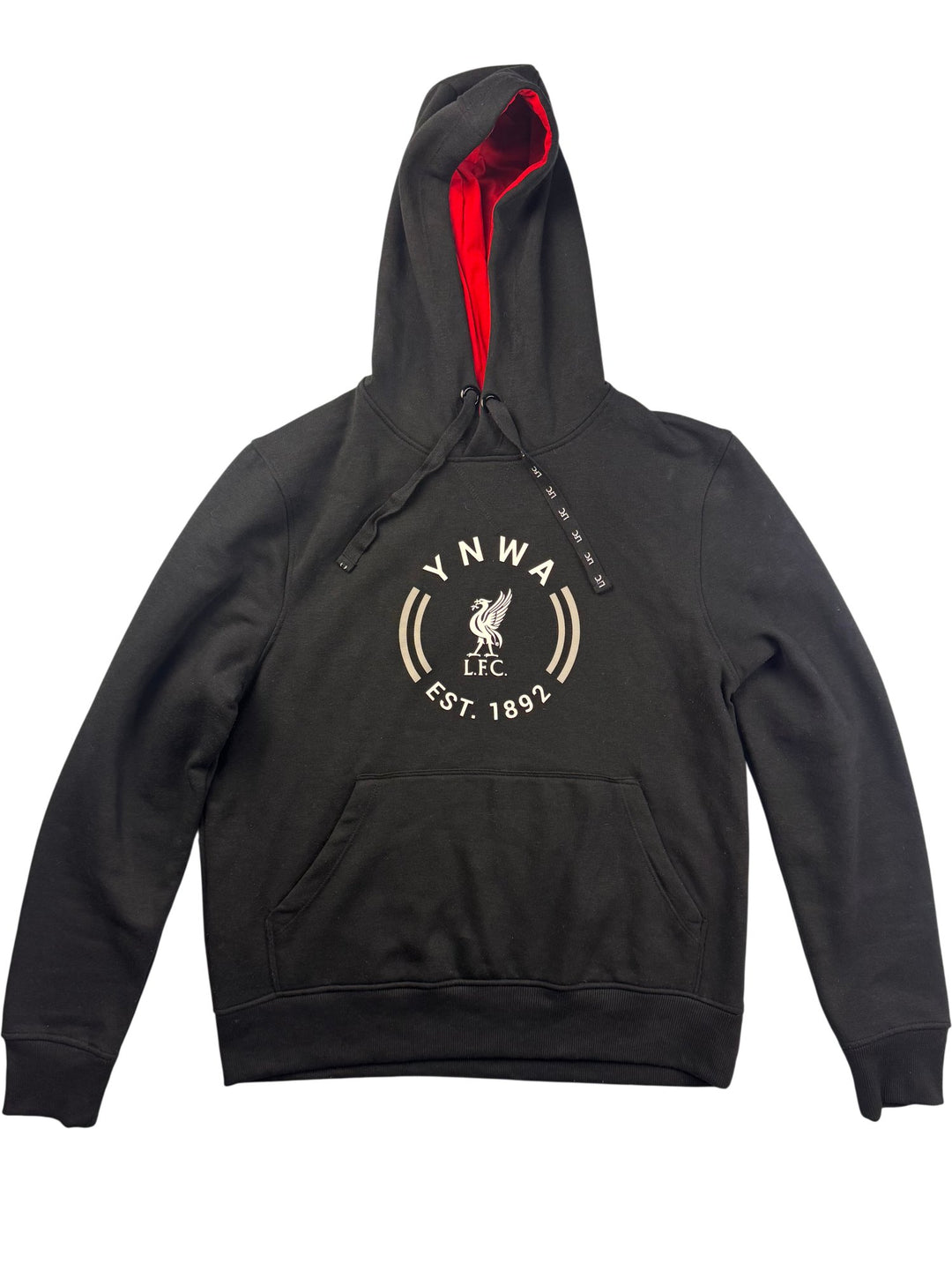 LFC Black Hoodie with Red Lining - L - Think Vintage ltd