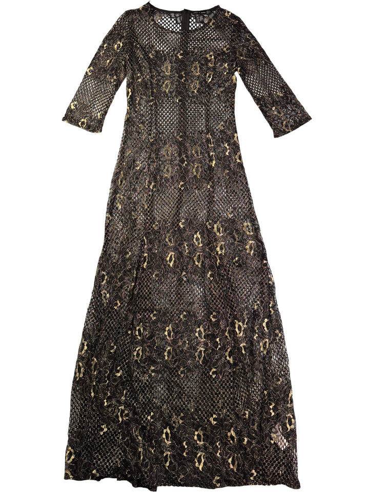 Lace Maxi Dress - S - Think Vintage ltd
