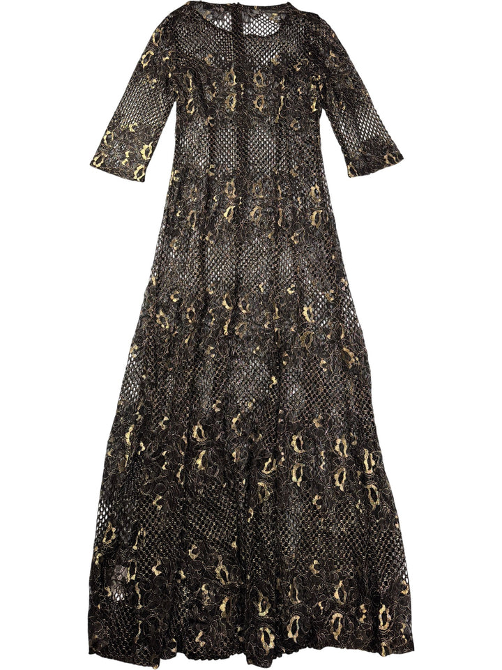 Lace Maxi Dress - S - Think Vintage ltd