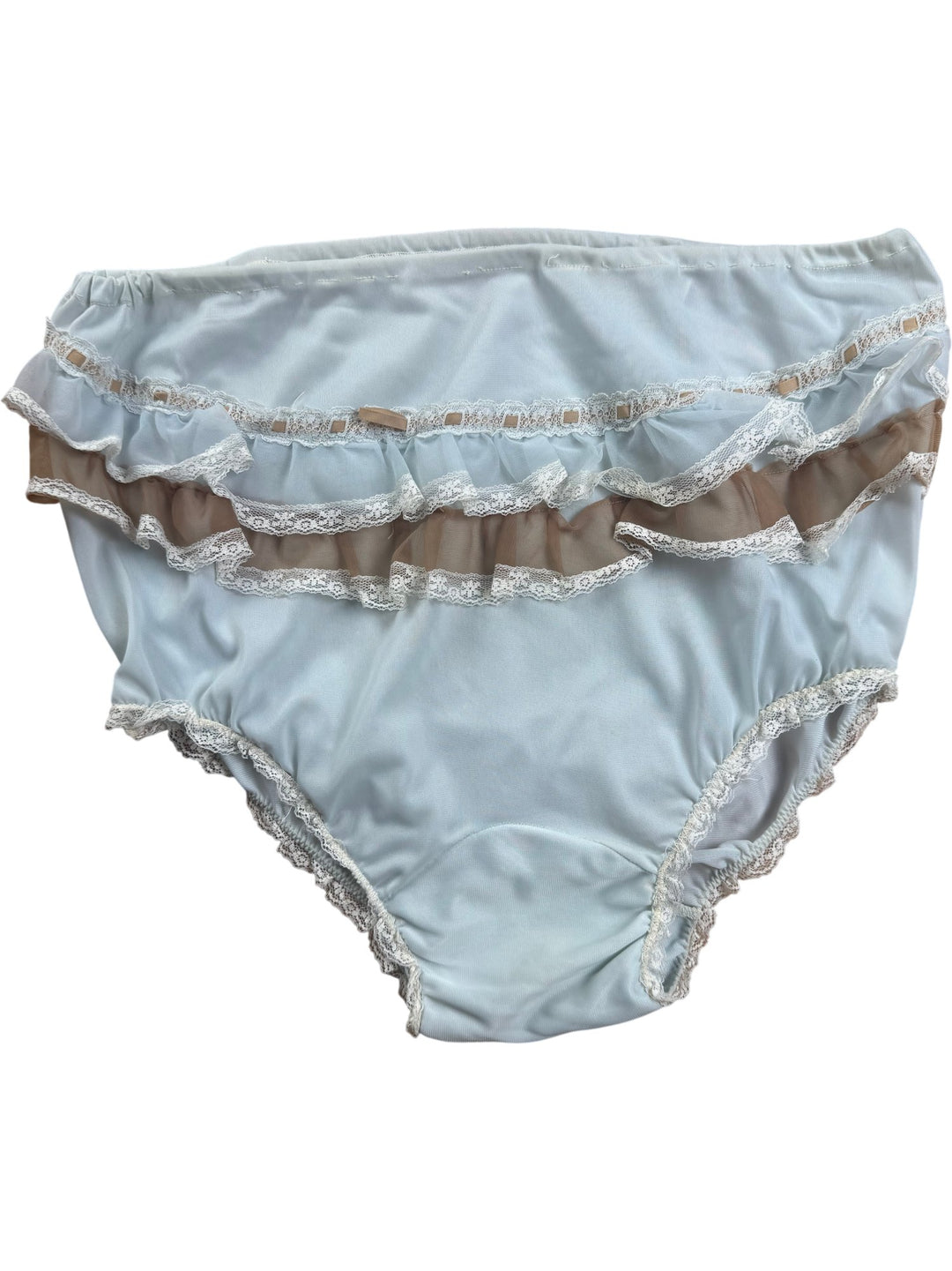 Lace Trim Mint Green Women's Underpants - W29 - Think Vintage ltd