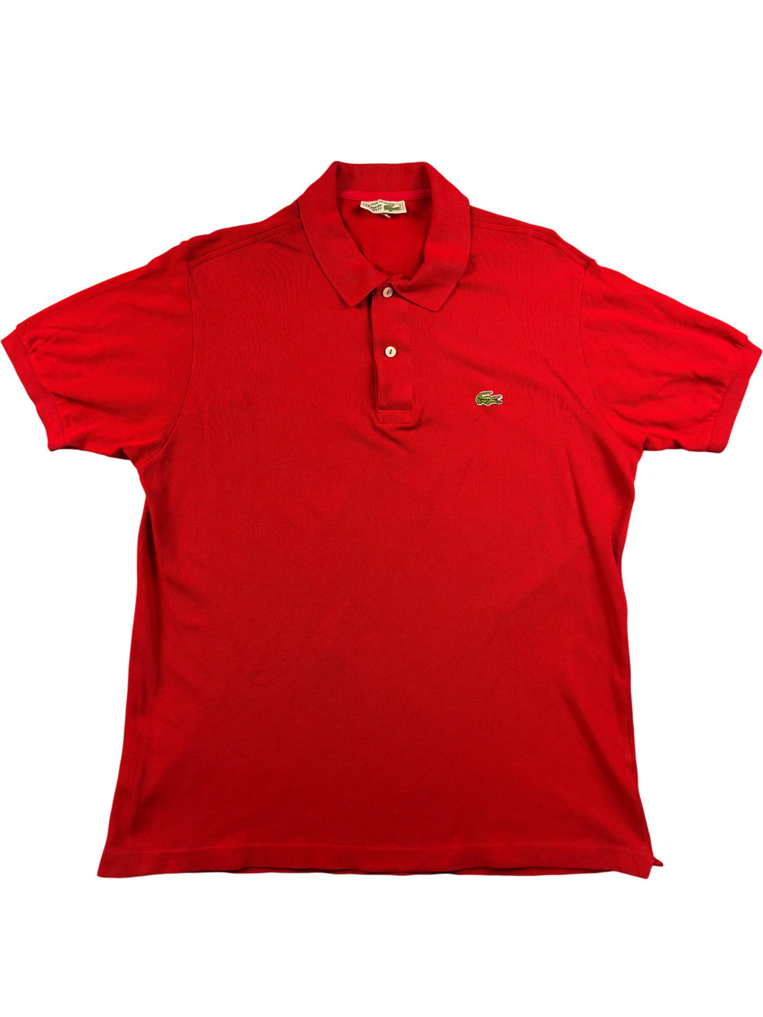 Lacoste Red Polo Shirt - L - Think Vintage Online Ltd