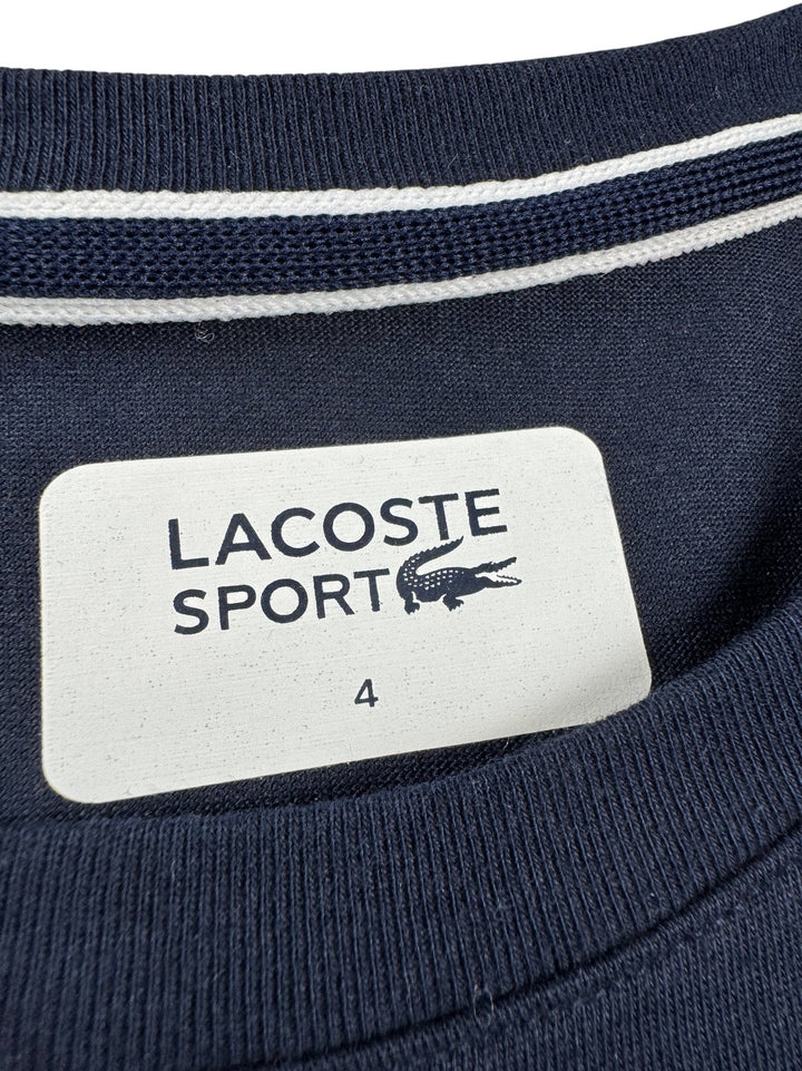 Lacoste Sport Graphic Navy T-Shirt - M - Think Vintage ltd