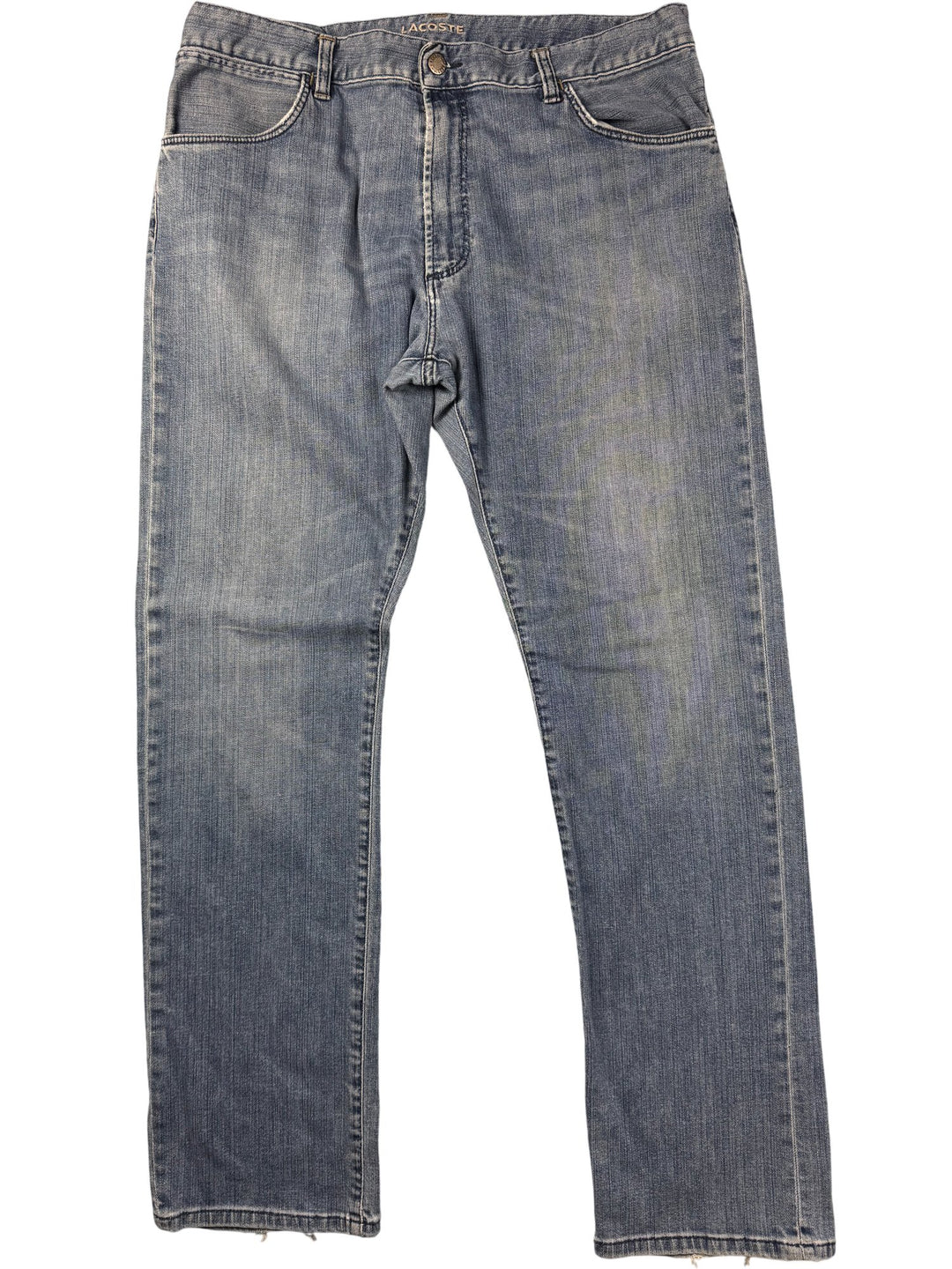 Lacoste Straight Leg Denim Jeans - W36 - Think Vintage ltd