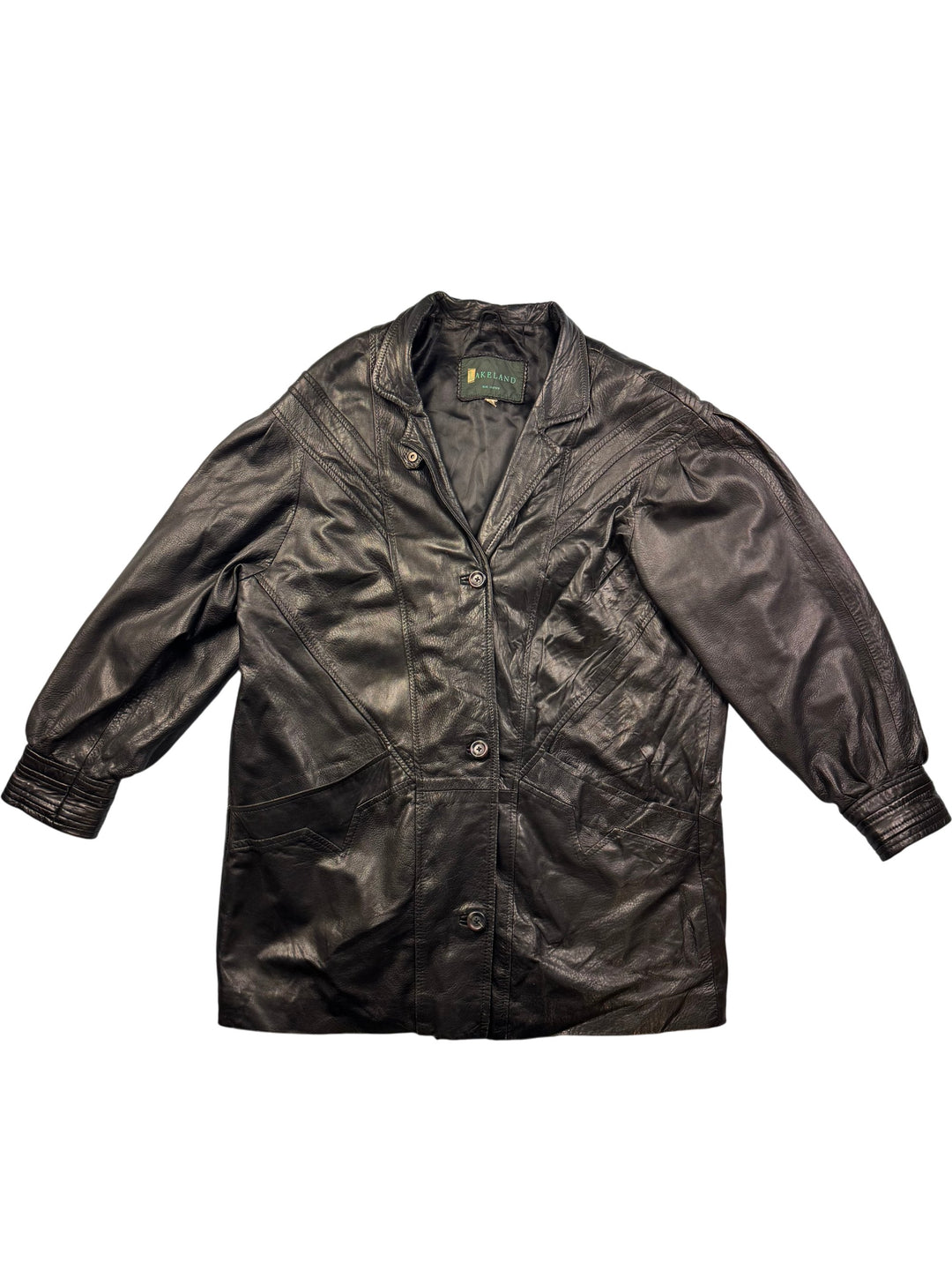 Lakeland Real Leather Jacket - L - Think Vintage Online Ltd