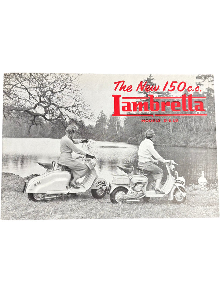 Lambretta 150cc Models D LD Sales Brochure Vintage Collectible - Think Vintage