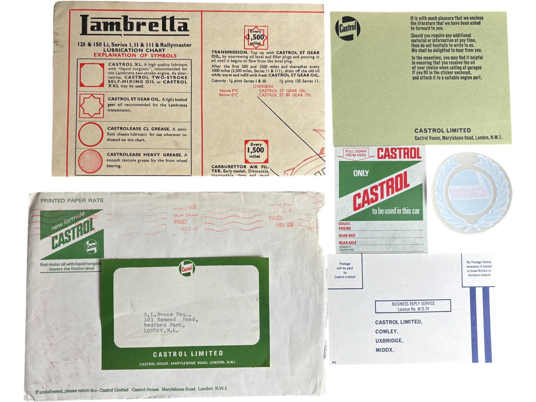 Lambretta/Castrol Series I II and III 125cc 150cc Original Maintenance Documents - Think Vintage ltd