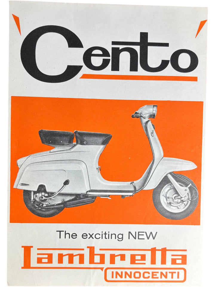 Lambretta Cento Innocenti Scooter Leaflet Vintage Collectible - Think Vintage Online Ltd