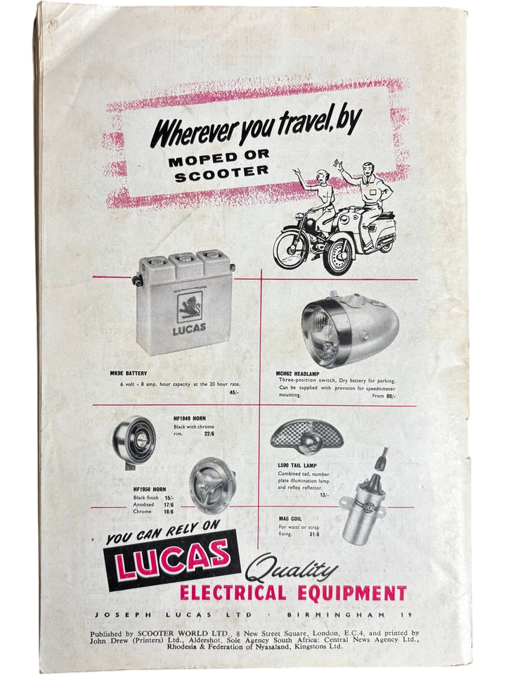 Lambretta Scooter Three Wheeler Magazine September 1958 Collectable - Think Vintage Online Ltd
